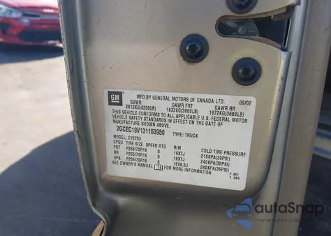 2003 Chevrolet Silverado 1500 Ls z USA, uszkodzony, nr VIN 2GCEC19V131160950